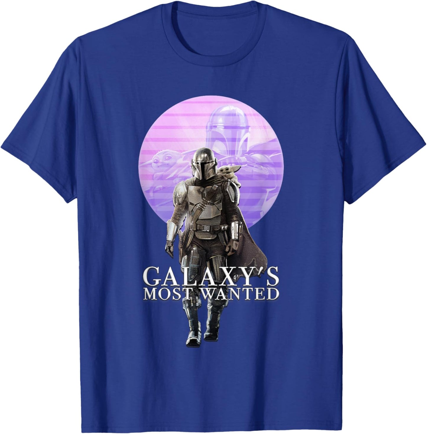 Star Wars The Mandalorian and Grogu Galaxy's Most Wanted Duo T-Shirt - T-Shirt | Royal