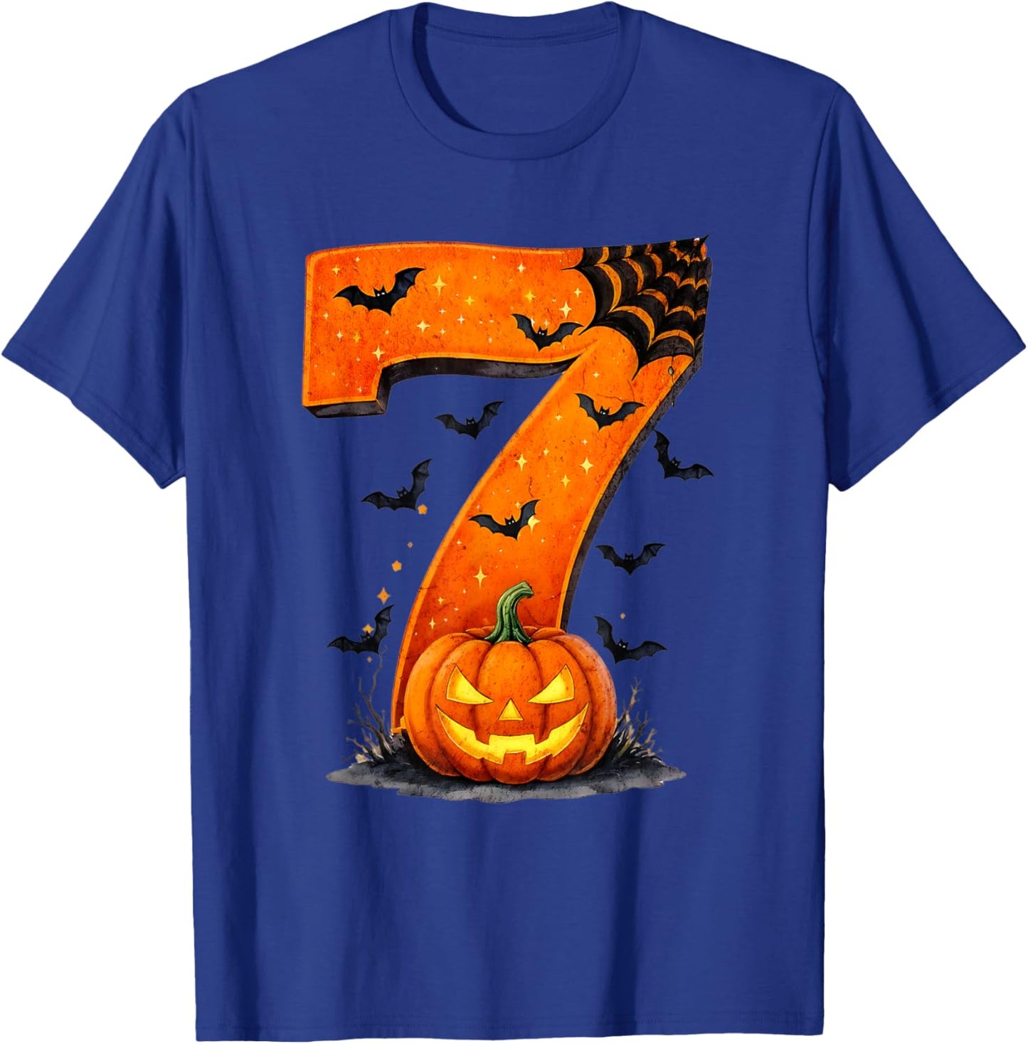 Fun Six Seven 6 7 Meme Design Couples Halloween T-Shirt - T-Shirt | Royal