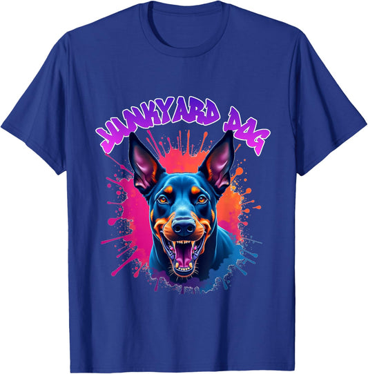 Junkyard Dog Doberman Pincher Hip Hop Urban Streetwear T-Shirt - T-Shirt | Royal