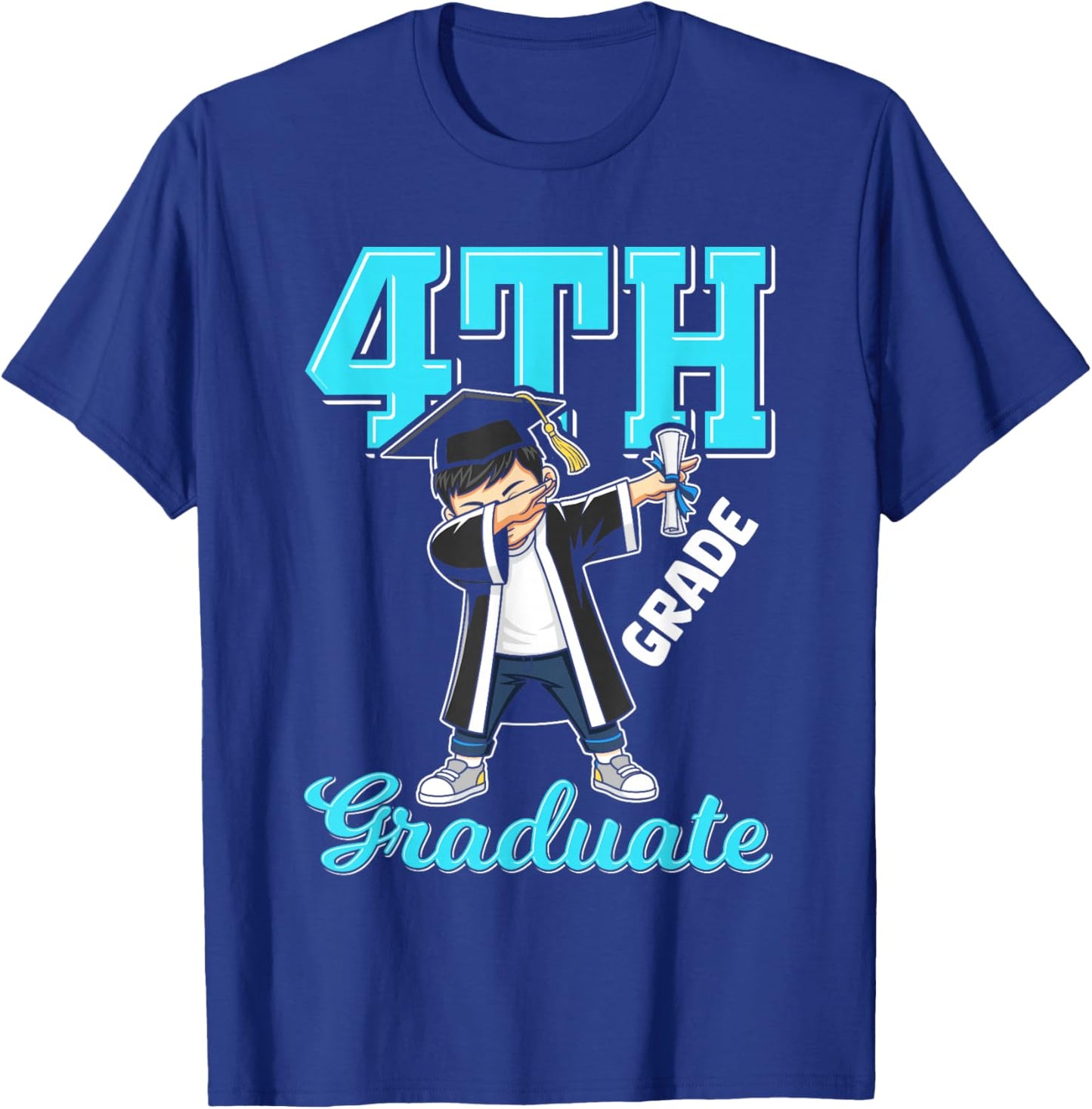 4th Grade Graduation 2026 Dabbing boy Class 26 Graduate T-Shirt - T-Shirt | Royal