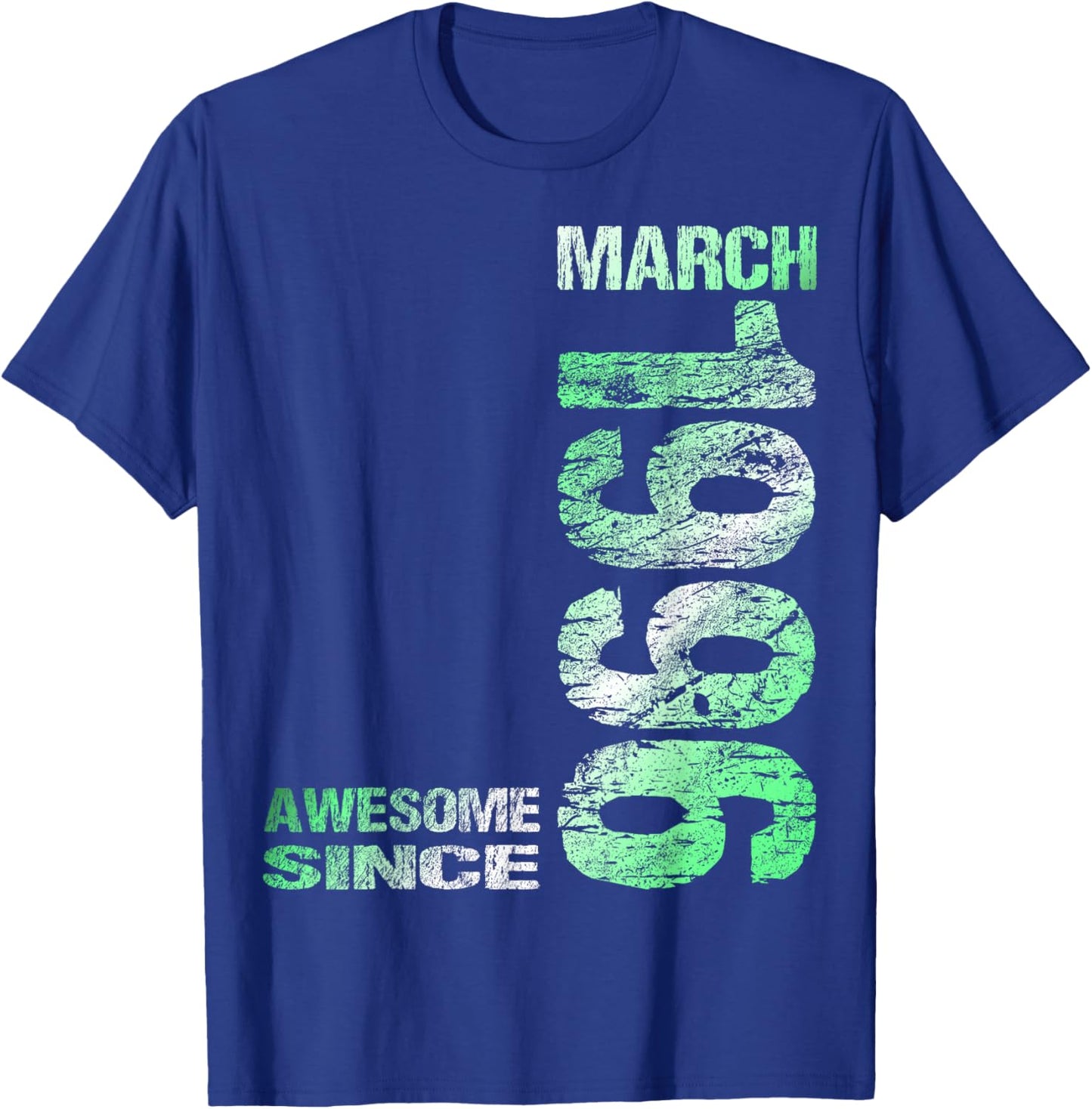Awesome Since March 1996 30th Birthday T-Shirt - T-Shirt | Royal