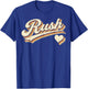 Retro Rush Name Vintage Hearts Gifts Men T-Shirt - T-Shirt | Royal