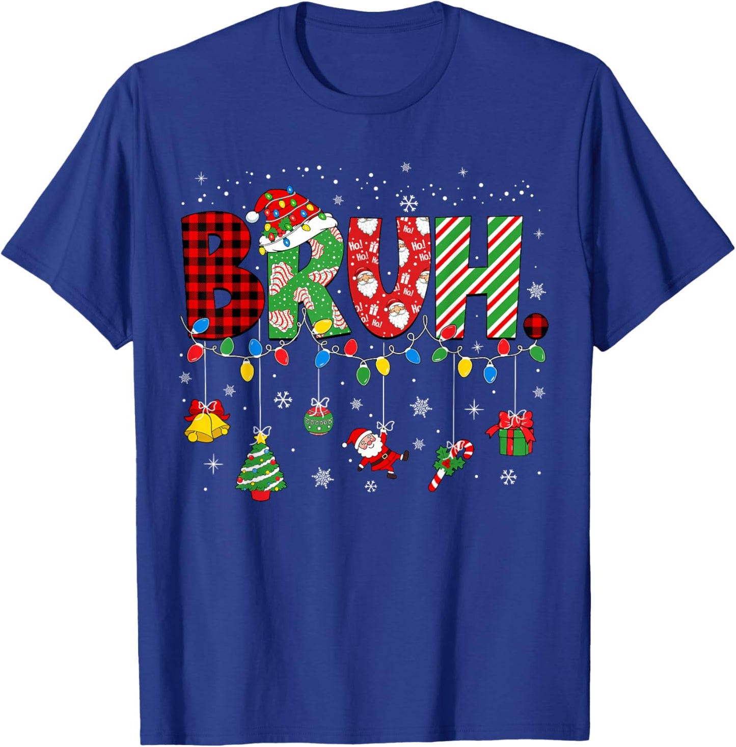 Bruh Meme Funny Saying Bro Greeting Teens Boys Men Christmas T-Shirt - T-Shirt | Royal