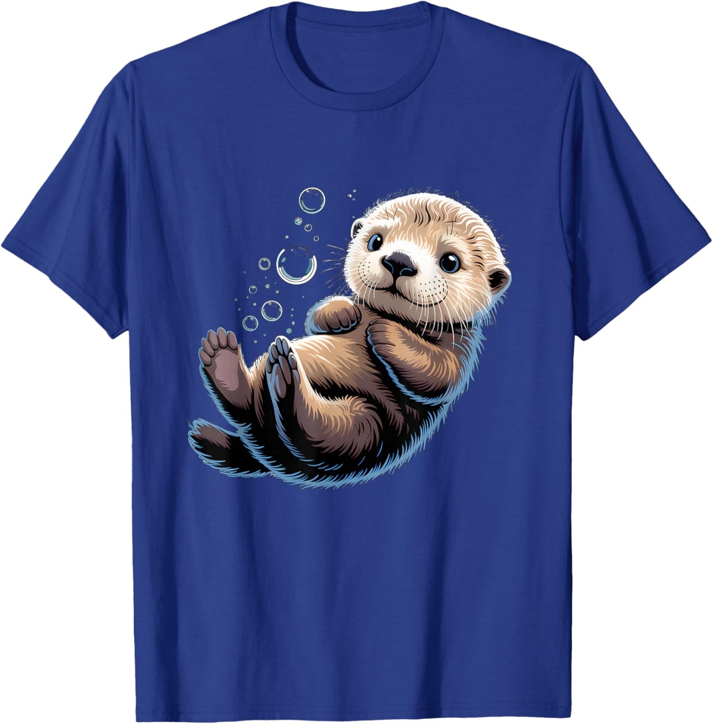 Cute Sea Baby Otter Animal Nature Lovers Graphic T-Shirt - T-Shirt | Royal