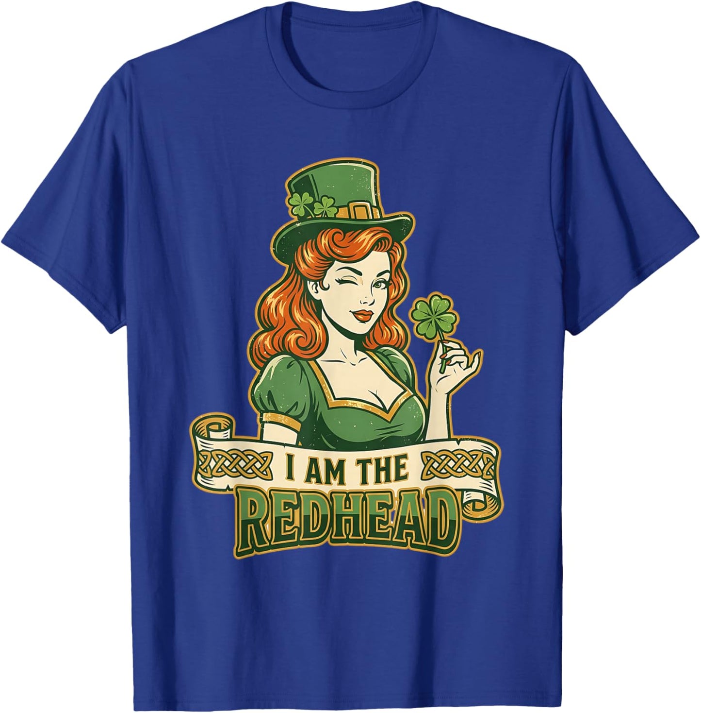 I Am The Redhead Pinup Girl Dibs On The Red Head T-Shirt - T-Shirt | Royal