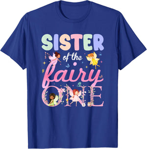 Sister of The Fairy One 1St Birthday Girl Family Matching T-Shirt - T-Shirt | Royal
