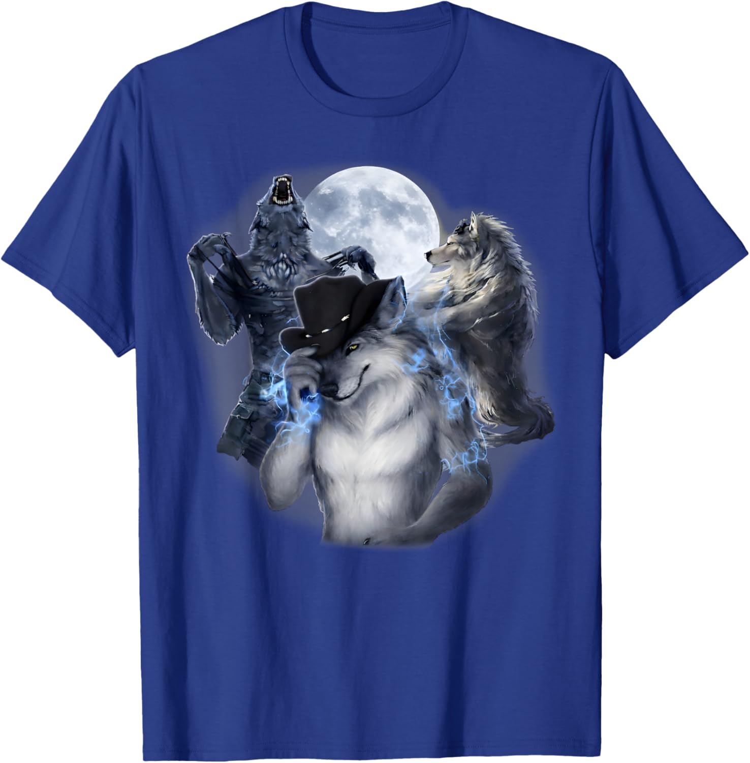 Funny Meme Unhinged Brainrot Cringe Alpha Wolf Gifts T-Shirt - T-Shirt | Royal