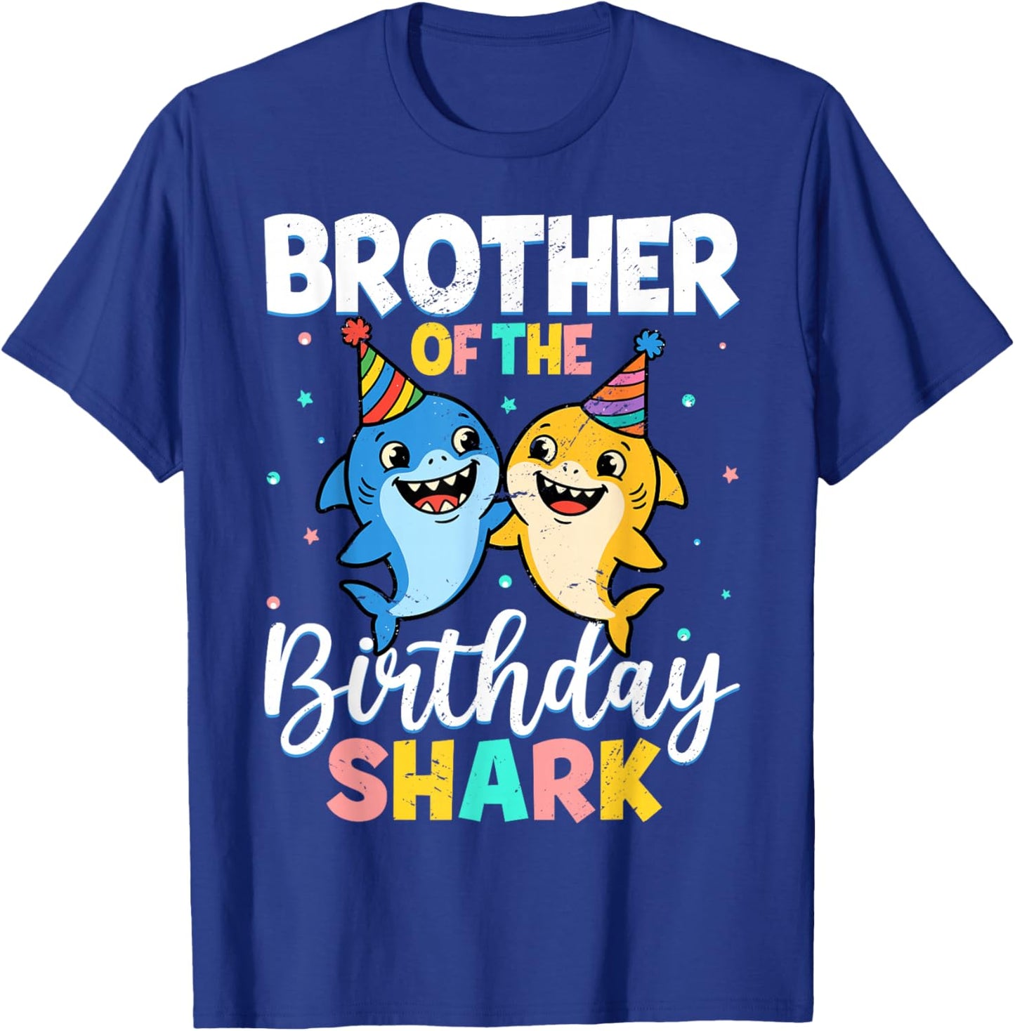 Brother of Birthday Shirt Shark Party Family Birthday Boys T-Shirt - T-Shirt | Royal