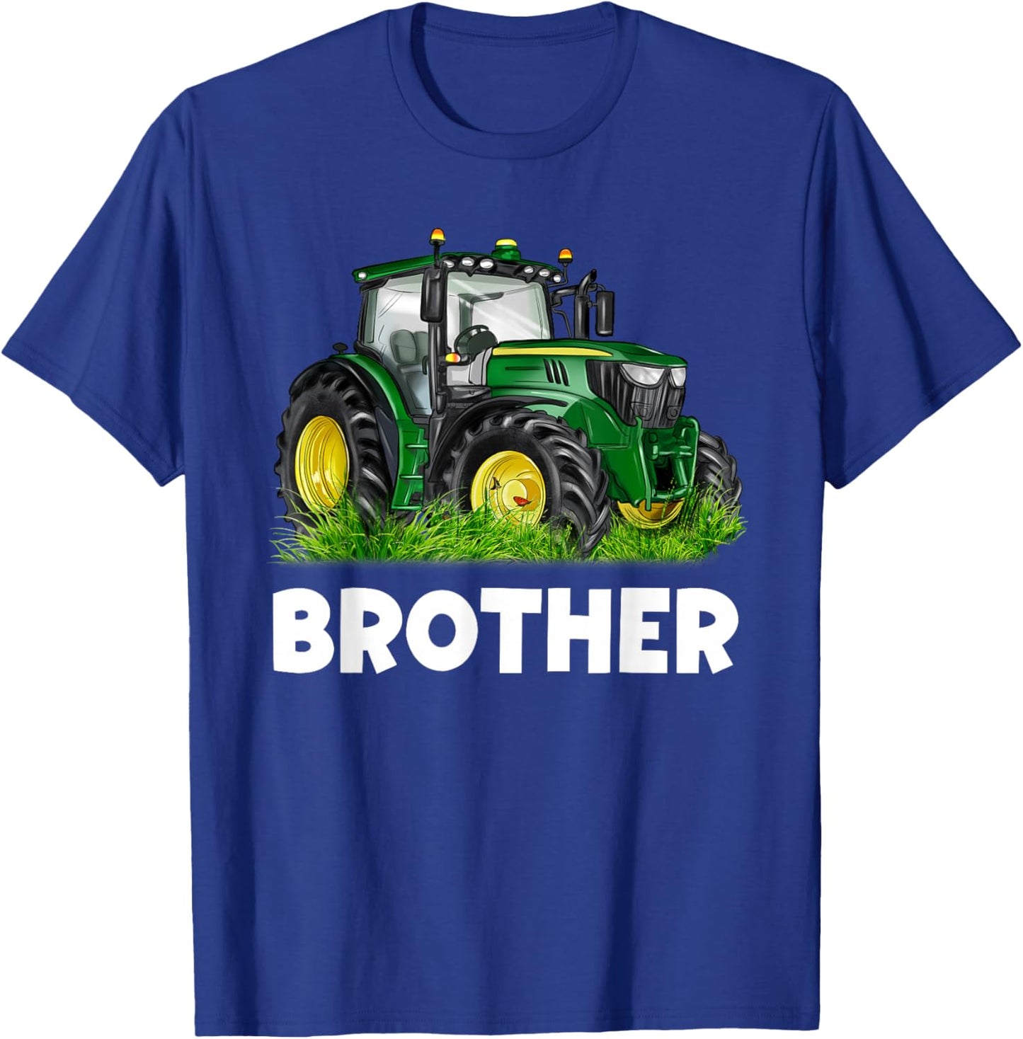 Brother It's My Birthday Tractor Family Group Matching T-Shirt - T-Shirt | Royal