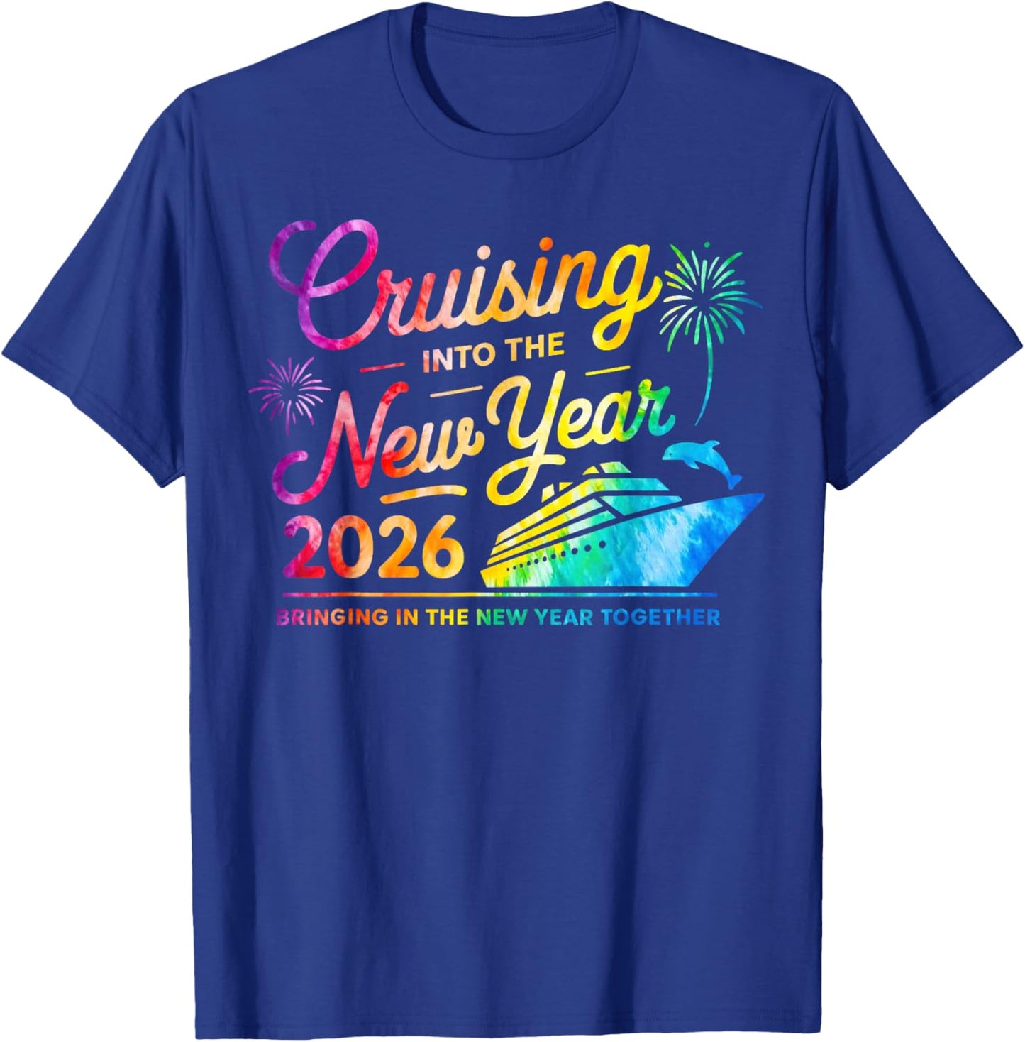 Cool Cruising Into The New Year 2026 Family Matching Cruise T-Shirt - T-Shirt | Royal