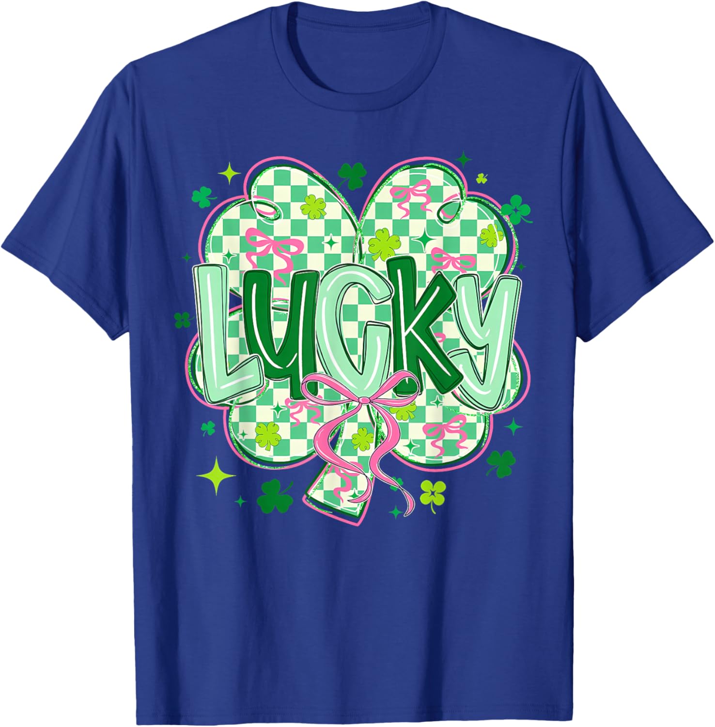 Preppy St Patricks Day Lucky Men Women T-Shirt - T-Shirt | Royal