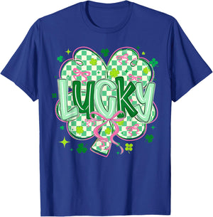 Preppy St Patricks Day Lucky Men Women T-Shirt - T-Shirt | Royal