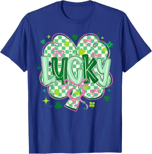 Preppy St Patricks Day Lucky Men Women T-Shirt - T-Shirt | Royal