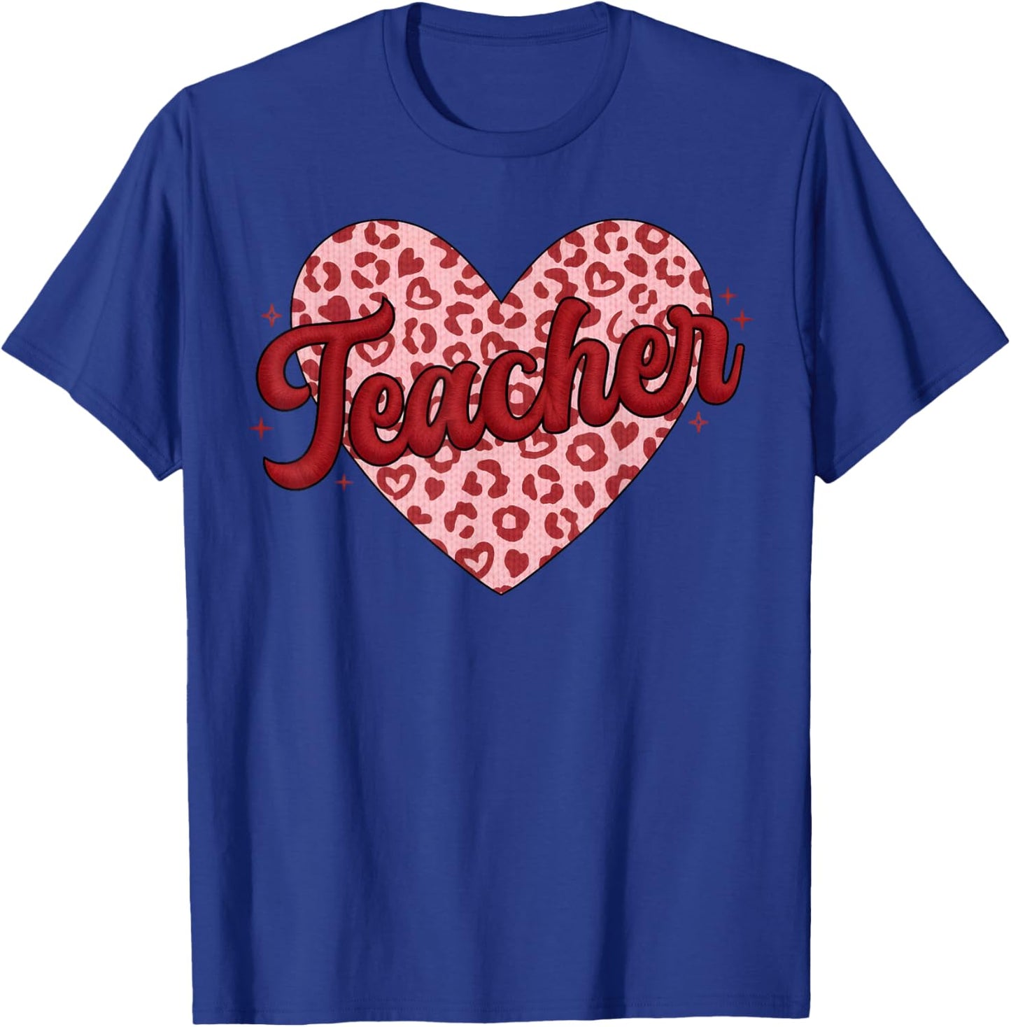 Teacher Valentine Heart Love Teaching Valentine's Women T-Shirt - T-Shirt | Royal