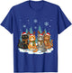 Cute Christmas Cats Funny Holiday Kitten Lights Sant T-Shirt - T-Shirt | Royal