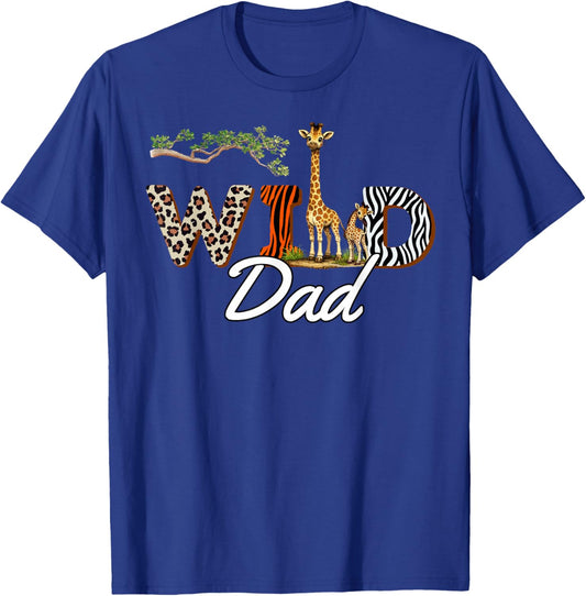 Wild Dad Safari Dada Birthday T-Shirt - T-Shirt | Royal