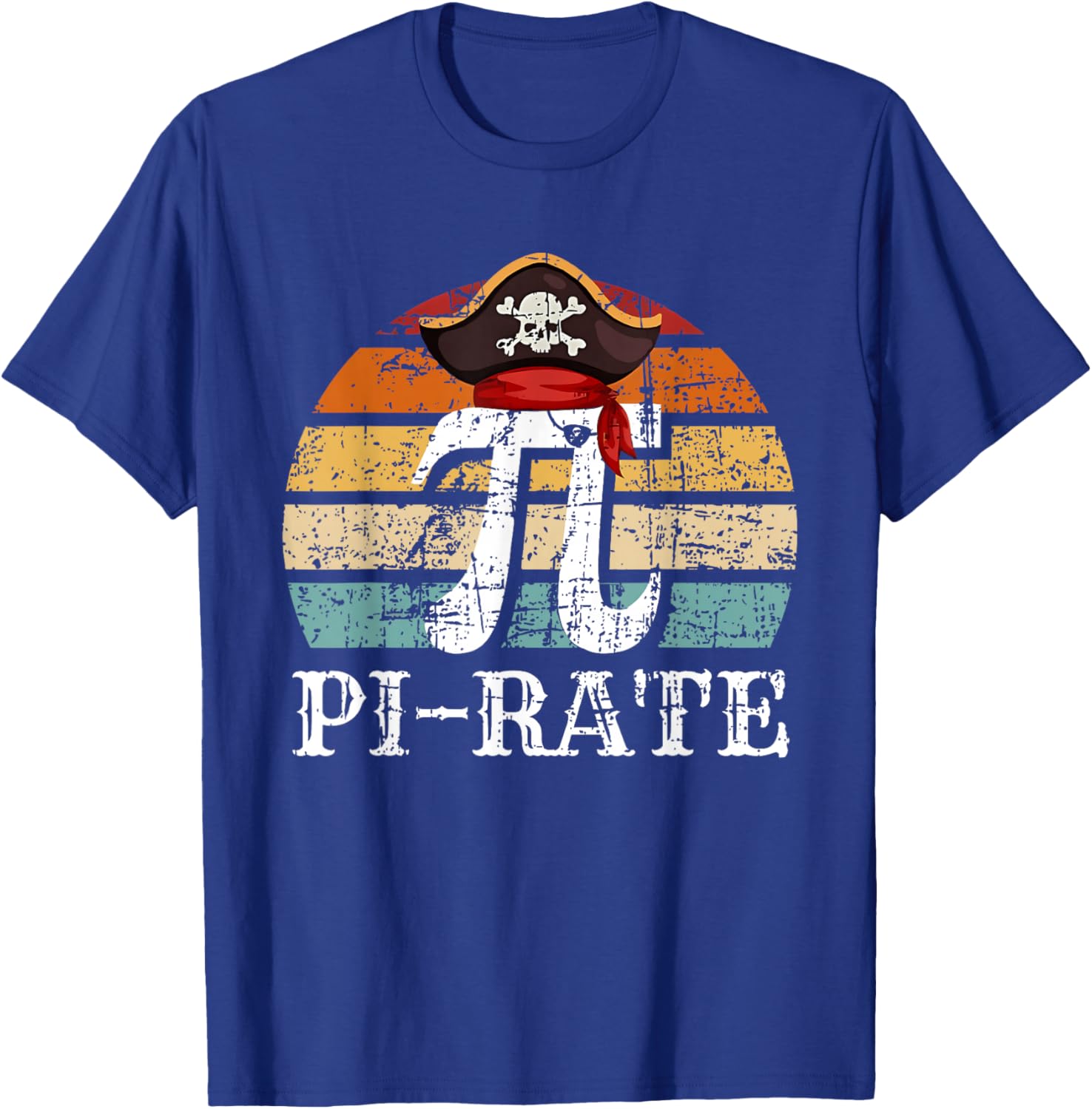 Pi Rate Pirate Pi Day 3.14 Math Pun Nerd Men Women Kids T-Shirt - T-Shirt | Royal