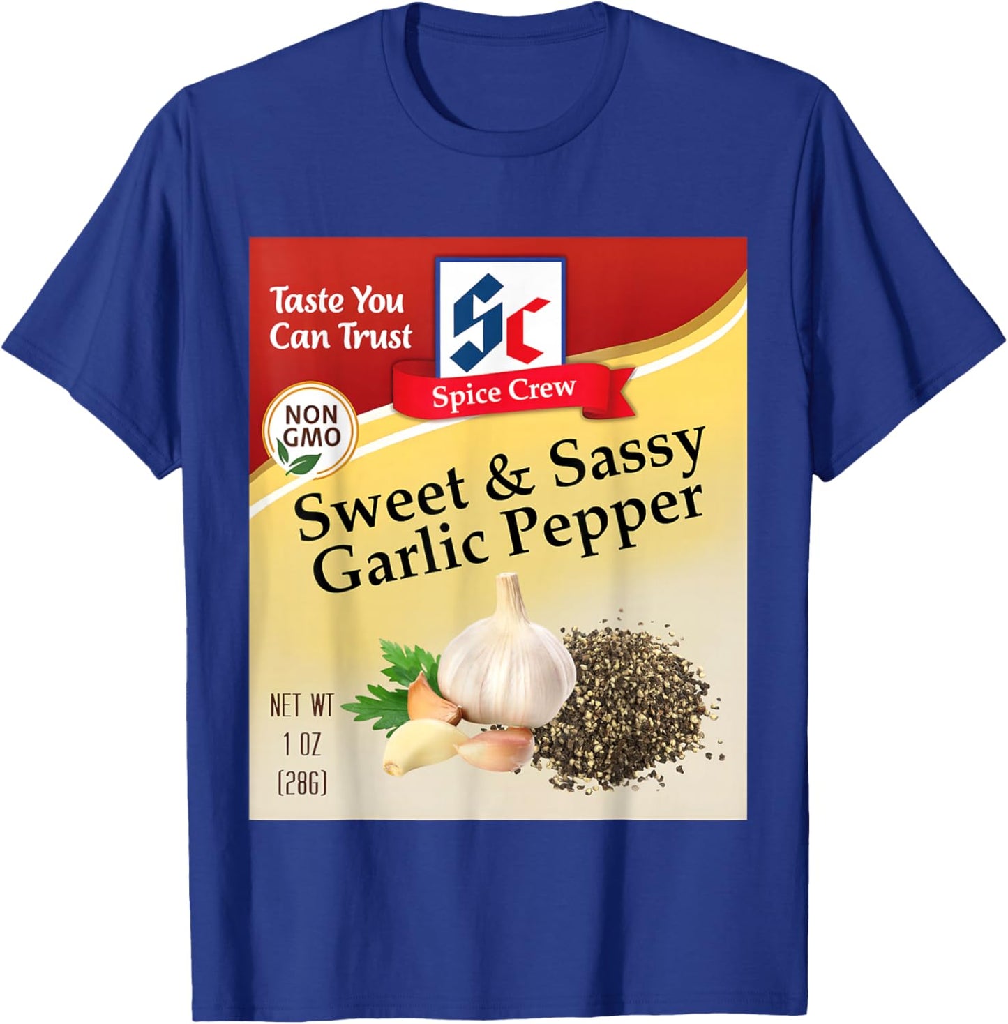 Sweet & Sassy Garlic Pepper Condiment Spice Group Matching T-Shirt - T-Shirt | Royal