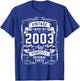 Vintage 2003 23yr 23rd Birthday Gifts 23 Years Old T-Shirt - T-Shirt | Royal