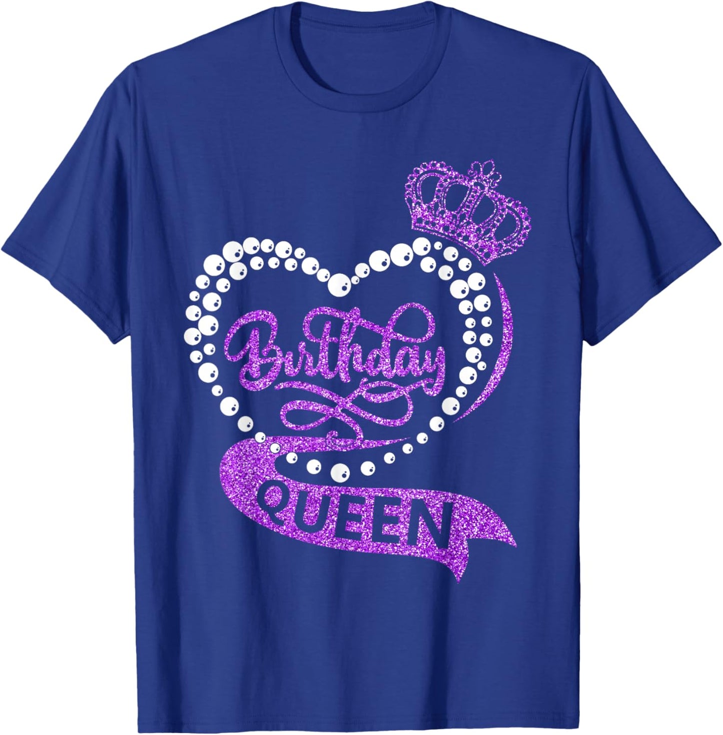 Birthday Queen It's My Bday Party Crew Girls Women Matching T-Shirt - T-Shirt | Royal