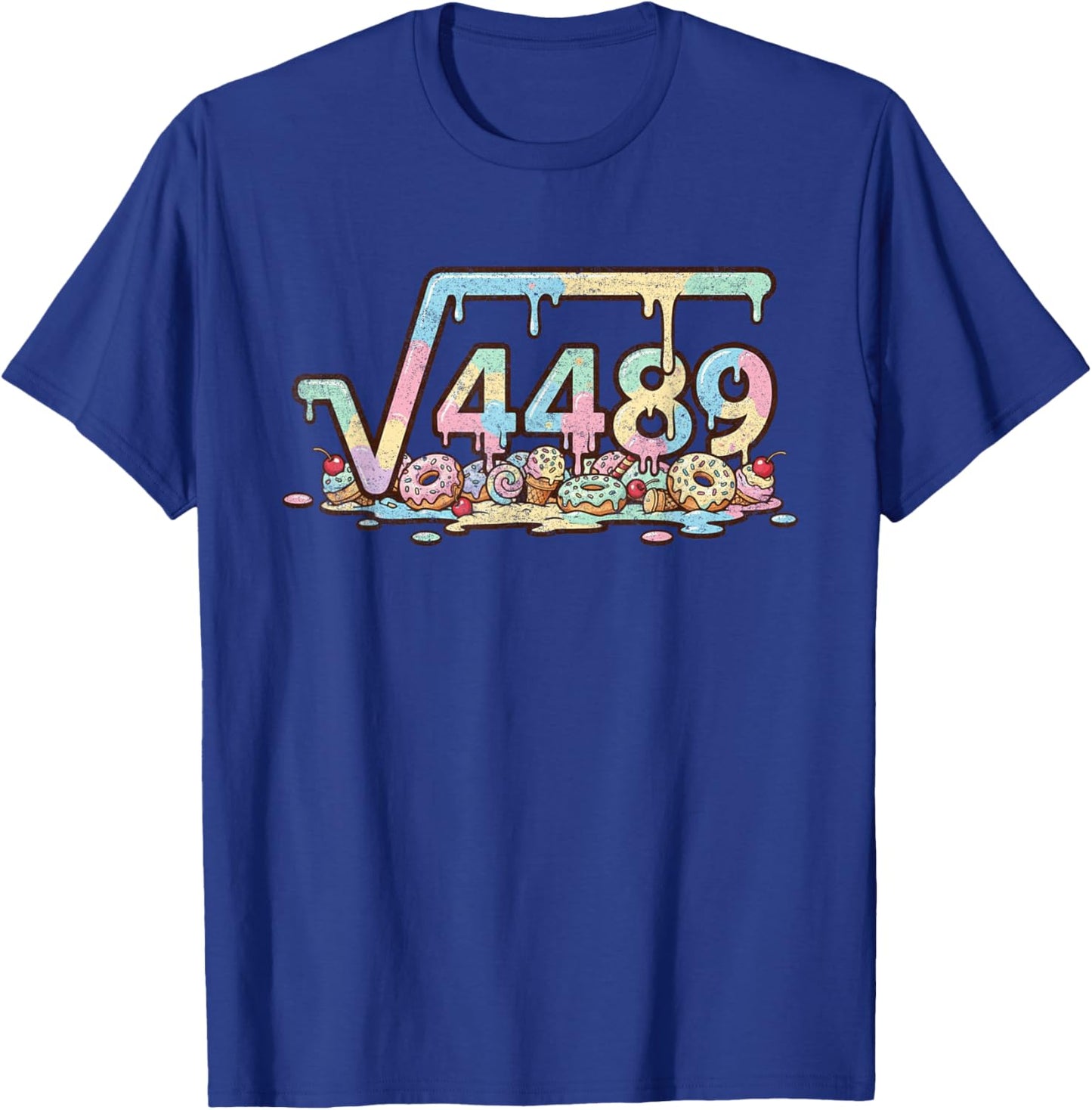 67 Six Seven 6-7 Meme Square Root 4489 Slang Math Teacher T-Shirt - T-Shirt | Royal