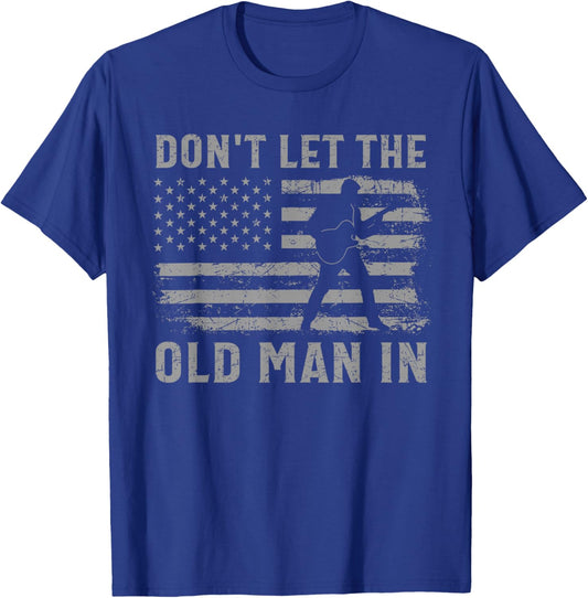 Retro Don't Let The Old Man in Cowboy US Flag Women T-Shirt - T-Shirt | Royal