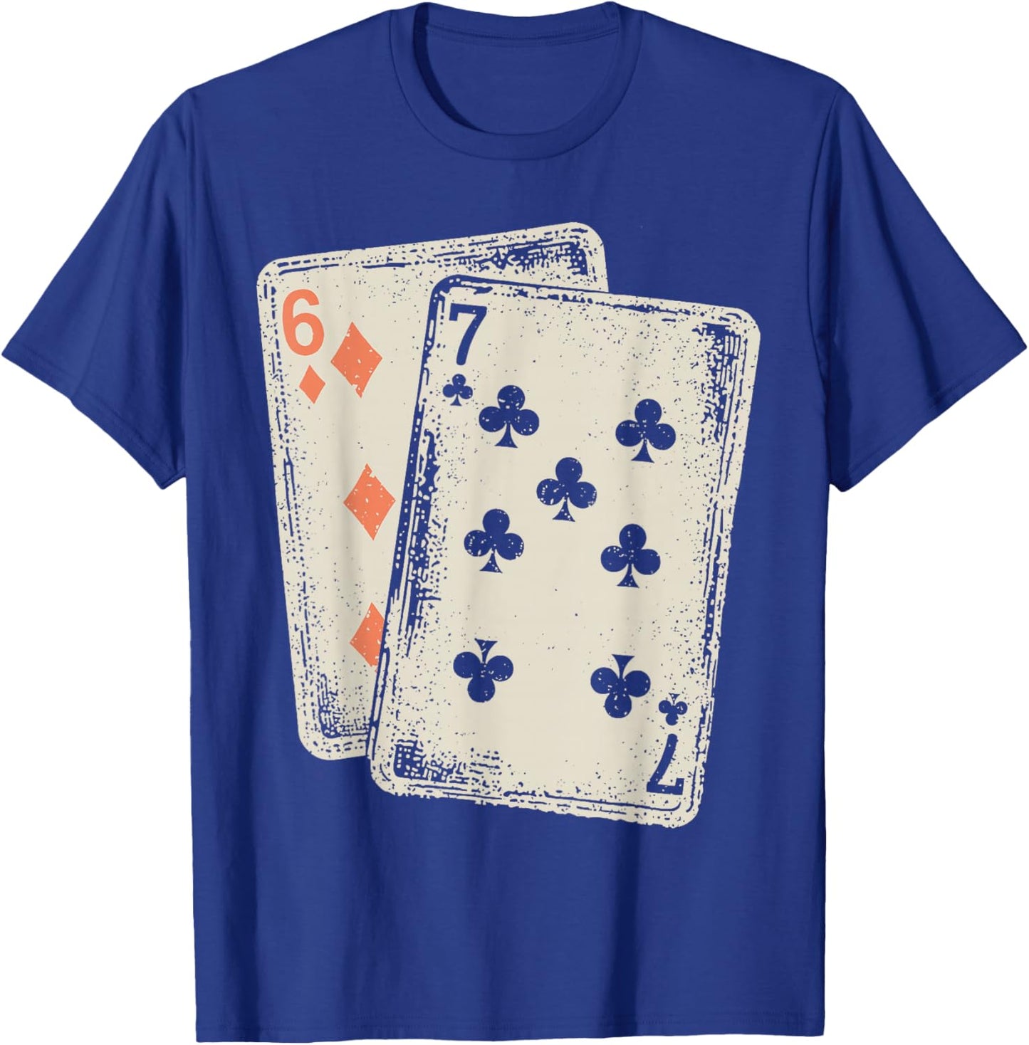 Vintage 67 Meme Six Seven 6–7 Funny 67 Playing Cards T-Shirt - T-Shirt | Royal