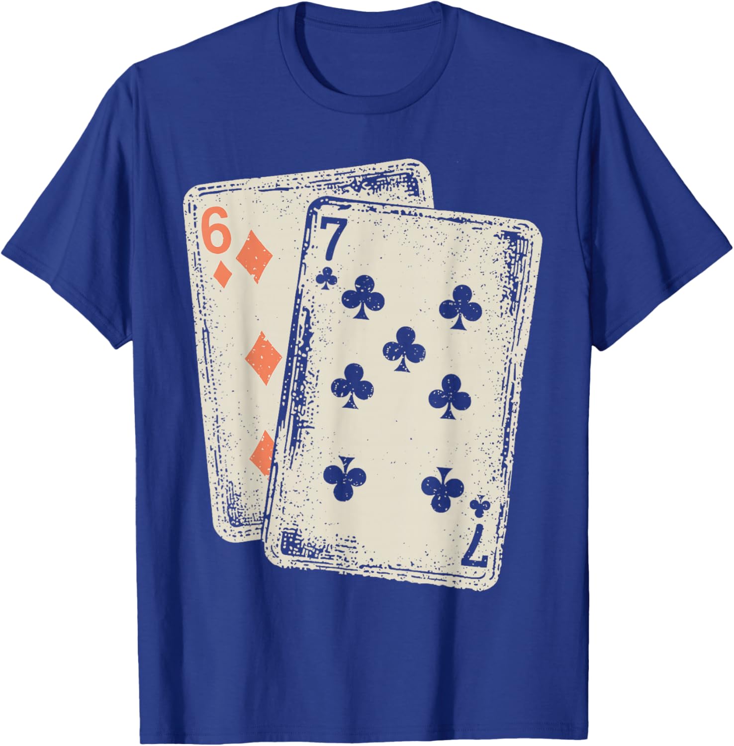 Vintage 67 Meme Six Seven 6–7 Funny 67 Playing Cards T-Shirt - T-Shirt | Royal