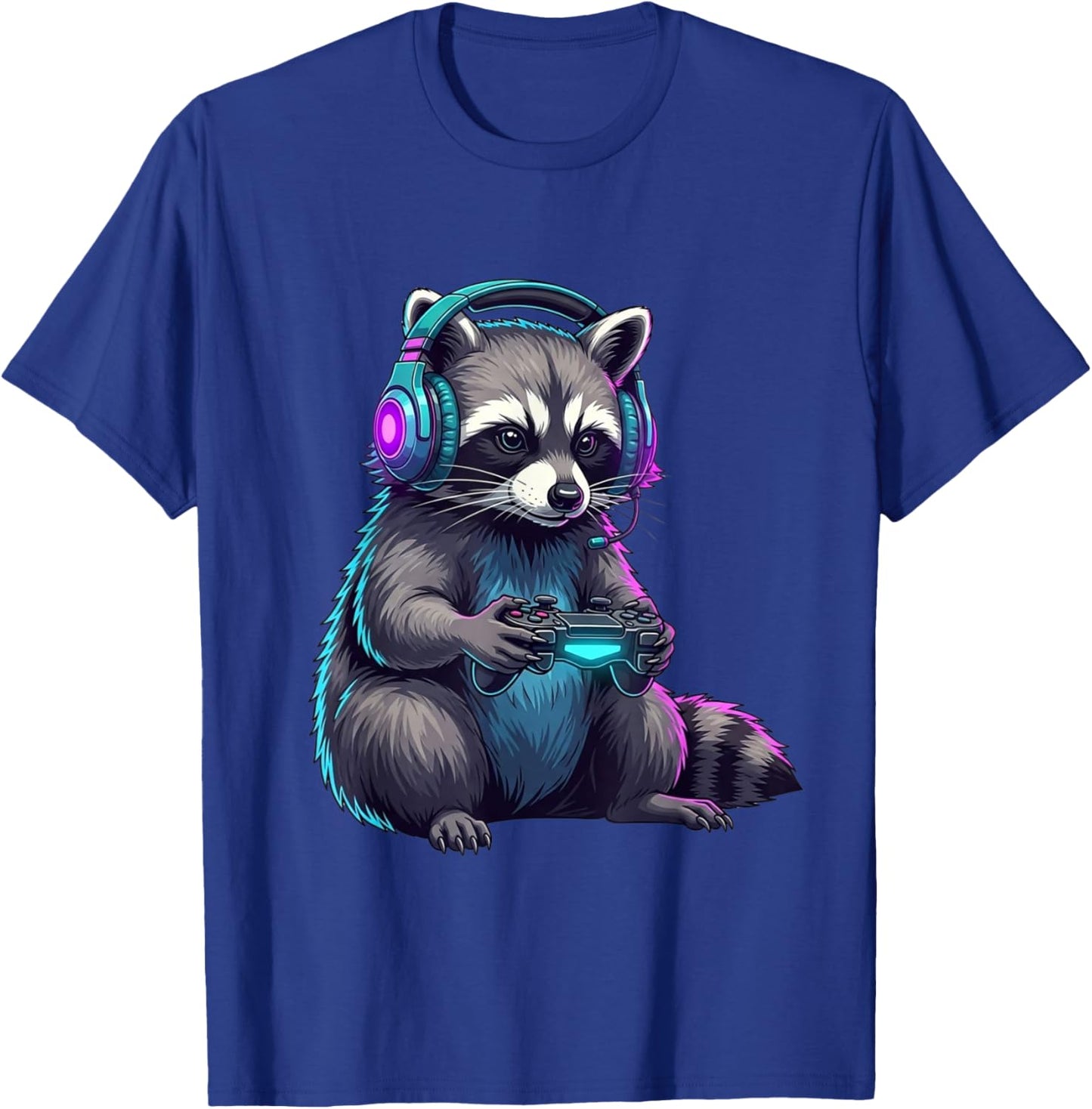 Raccoon Funny Video Games Raccoon T-Shirt - T-Shirt | Royal