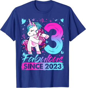 3rd Birthday Shirt Girl 3 Year Old Gifts 3 Birthday Girl T-Shirt - T-Shirt | Royal
