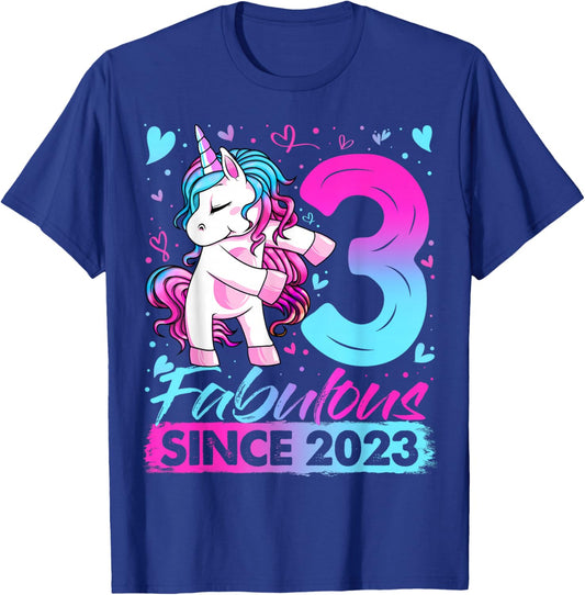3rd Birthday Shirt Girl 3 Year Old Gifts 3 Birthday Girl T-Shirt - T-Shirt | Royal