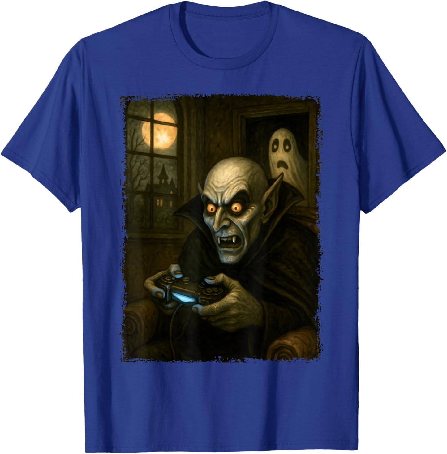 Spooky Gaming Monster Style Halloween Gamer T-Shirt - T-Shirt | Royal