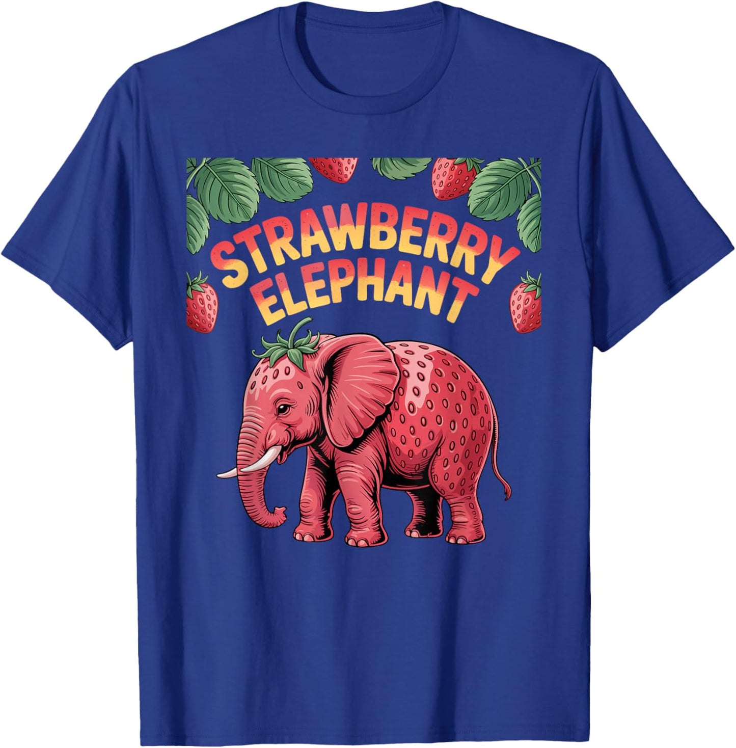 Strawberry Elephant Cute Meme Kids Italian Brainrot Girl Boy T-Shirt - T-Shirt | Royal