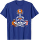 Skeleton Football Halloween Gamer Video Gaming Boys Men Kids T-Shirt - T-Shirt | Royal