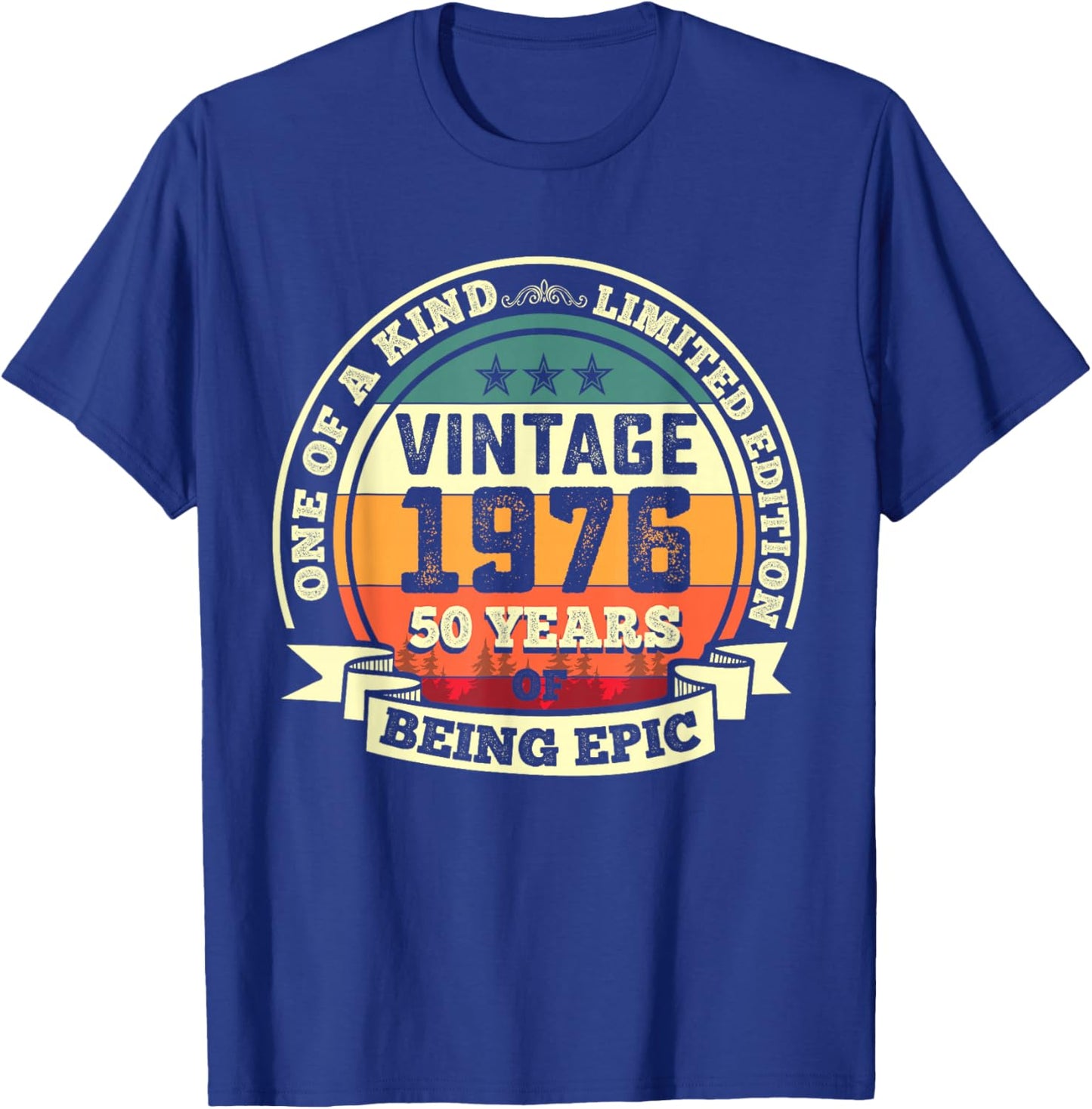 50th Birthday Gift 50 Years of Being Epic 50 Years Old T-Shirt - T-Shirt | Royal