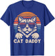 Cat Daddy Sunglasses Sunset Retro Fur Dad Papa Kitten Men T-Shirt - T-Shirt | Royal