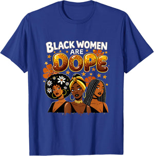 Dope Blessed Afrocentric Melanin Black History Pride Queen T-Shirt - T-Shirt | Royal