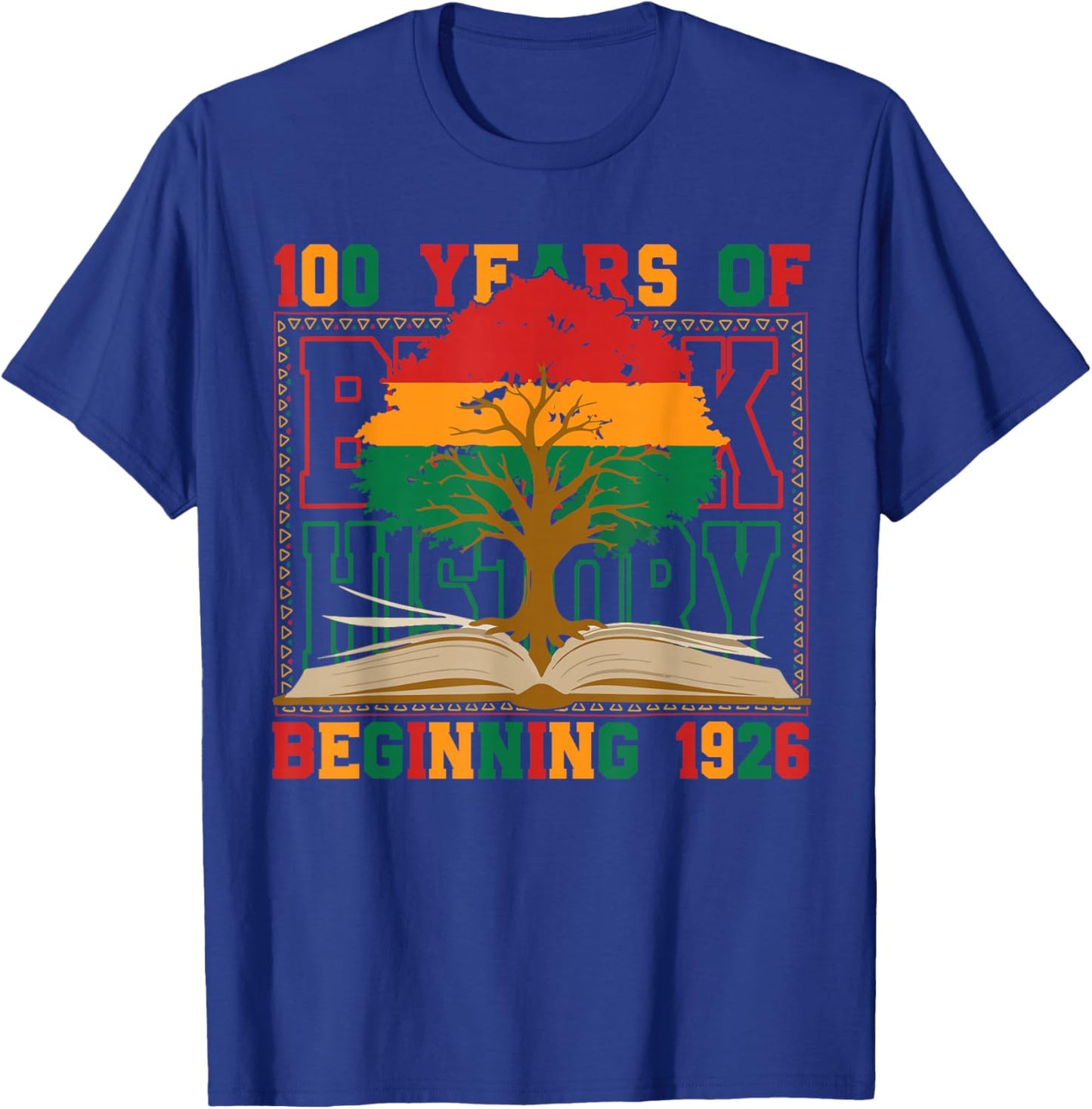 100 Years of Black History Teacher Centennial T-Shirt - T-Shirt | Royal