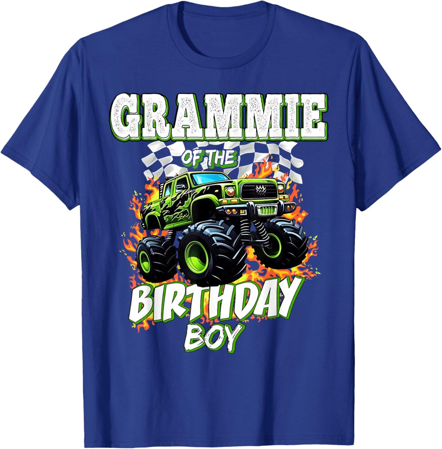 Grammie of The Birthday Boy Monster Truck Birthday Kids T-Shirt - T-Shirt | Royal