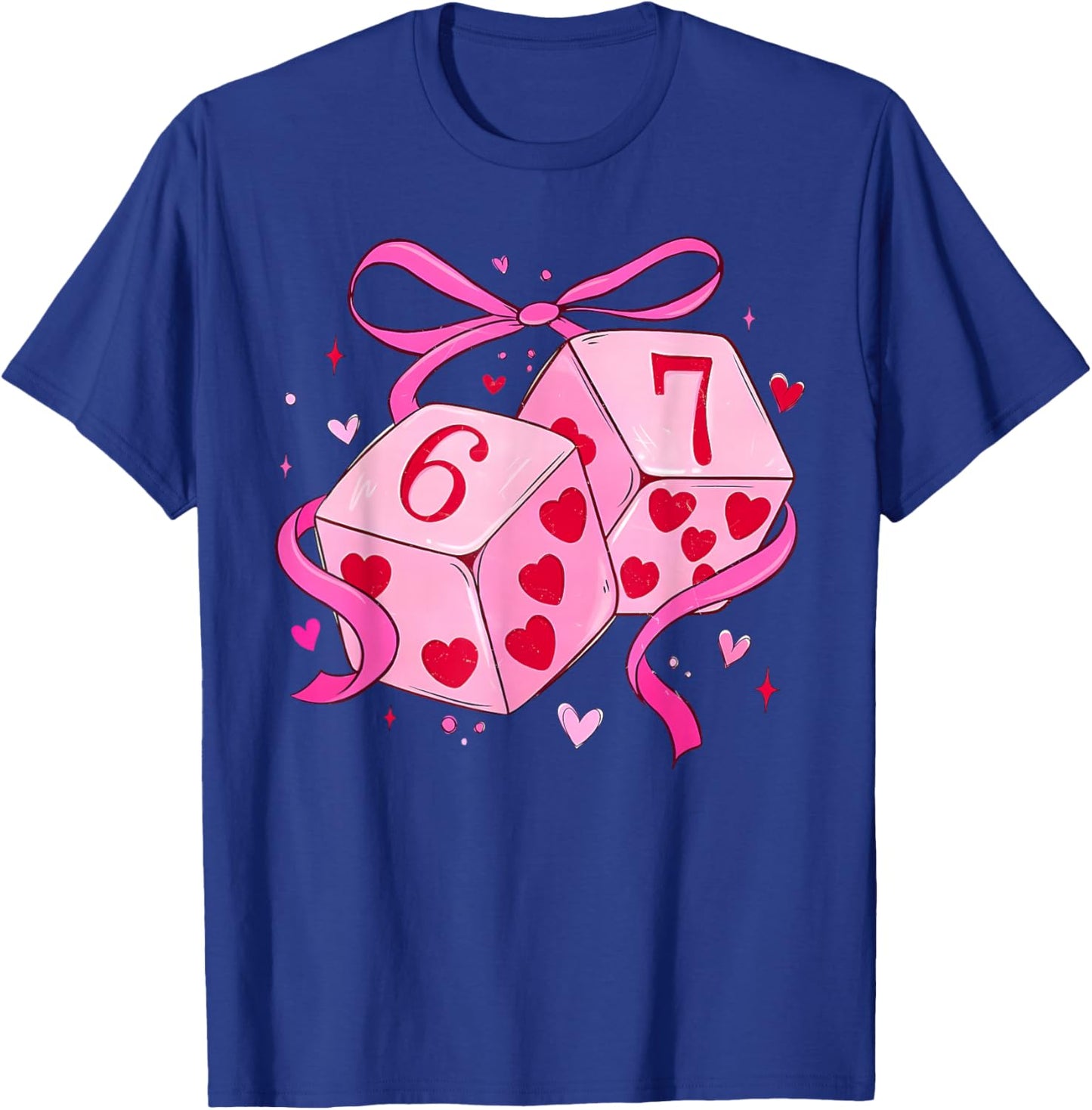 Preppy Six Seven Valentine Funny Coquette Valentine T-Shirt - T-Shirt | Royal