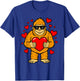 Bigfoot Holding Heart Valentines Day Sasquatch Men Boys Kids T-Shirt - T-Shirt | Royal