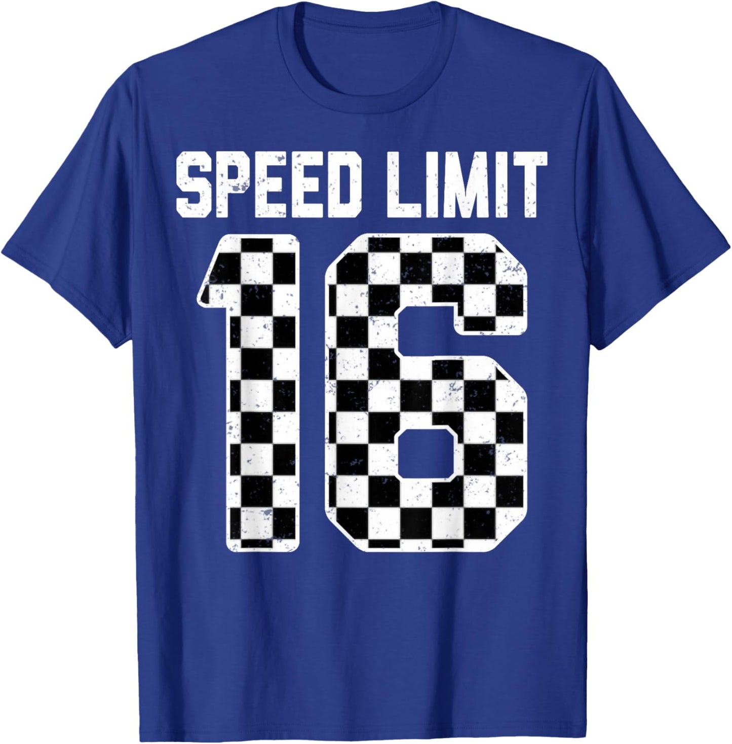 Speed Limit 16 Race Car Teen Driver 16th Birthday T-Shirt - T-Shirt | Royal