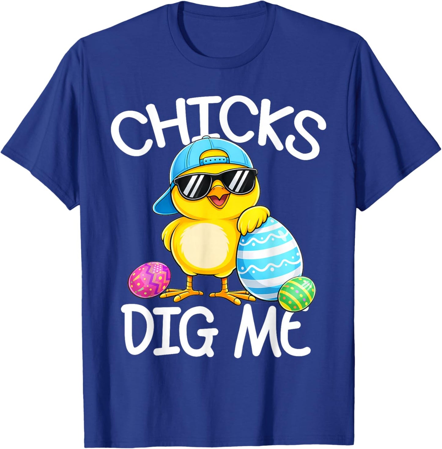 Happy Easter Chicks Dig Me Easter Toddler Boys Men Kids T-Shirt - T-Shirt | Royal