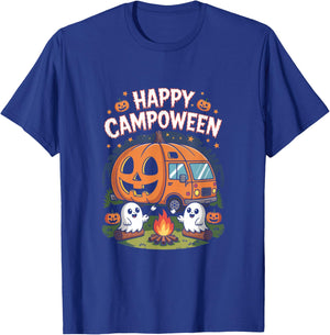 Happy Camp-O-Ween Halloween Camping Ghosts T-Shirt - T-Shirt | Royal