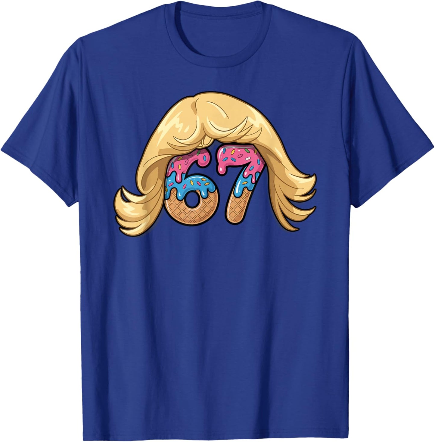 67 Ice Cream Drip Six Seven Gen Slang Alpha Funny Meme T-Shirt - T-Shirt | Royal