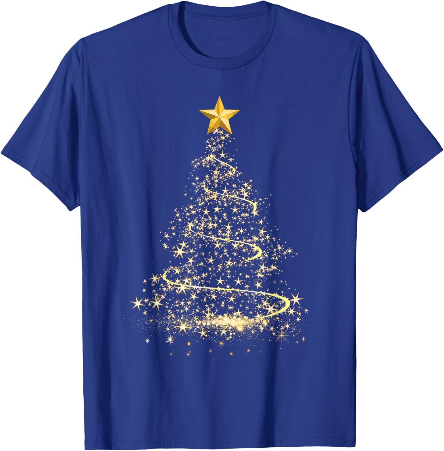Funny Christmas Tree in Gold Merry Christmas Pajamas Women T-Shirt - T-Shirt | Royal