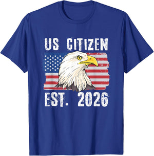 US Citizen Est. 2026 Citizenship New USA Citizen T-Shirt - T-Shirt | Royal