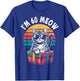 60th Birthday 60 Years Old I’m 60 Meow Funny Cat Birthday T-Shirt - T-Shirt | Royal