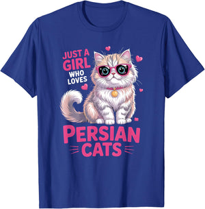 Girls Persian Cat T-Shirt - T-Shirt | Royal