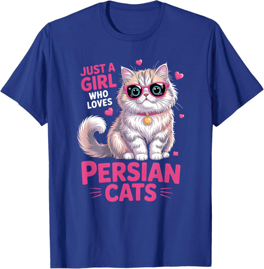 Girls Persian Cat T-Shirt - T-Shirt | Royal